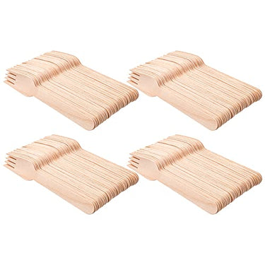 Invero 200 Stück Einweg-Holzgabeln – umweltfreundlich, biologisch abbaubar, vollständig kompostierbar und hygienisch – ideales Besteck für Hochzeiten, Picknicks im Freien, Grillabende und mehr im Sale